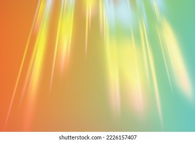 Prismbackground, prism texture. Crystal rainbow lights, refraction effects of rays in glass or gem stone. Vector