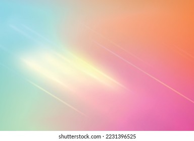 Prismhintergrund, Prismenstruktur. Kristallleuchten, Refraktionseffekte von Strahlen in Glas oder Edelstein. Vektorgrafik