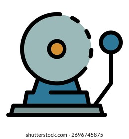 Icono de alarma de prisión. Contorno de Vector de alarma de prisión de color plano aislado