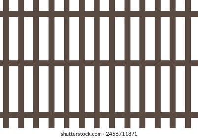 prison bar cage on a white background