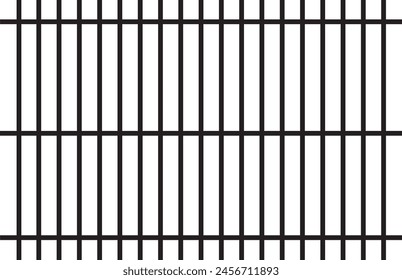 prison bar cage on a white background
