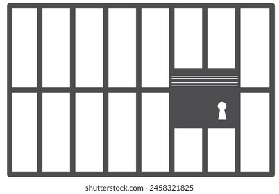 prison  bar cage on a white background