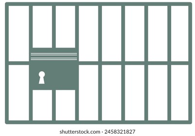 prison  bar cage on a white background