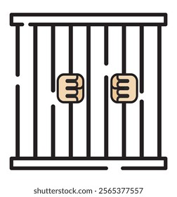 prison bar cage on a white background design eps 10