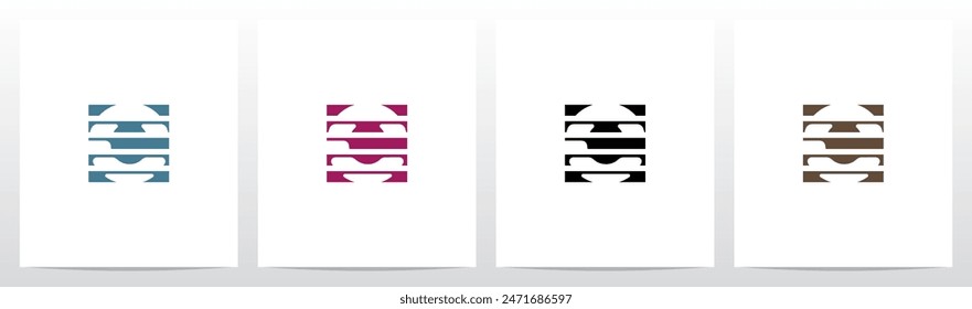 Barra de prisión cerrada detrás de la letra inicial del logotipo del diseño C