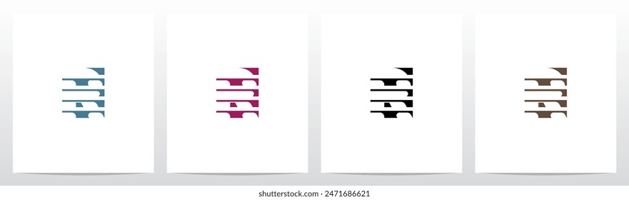 Prison Bar Locked Behind Letter Initial Logo Design R