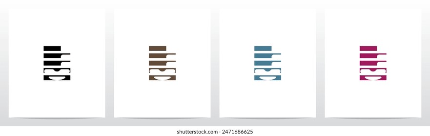 Prison Bar Locked Behind Letter Initial Logo Design J