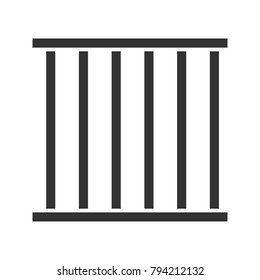 Prison Bars Glyph Icon. Animal Cage. Jail. Silhouette Symbol. Negative Space. Vector Isolated Illustration