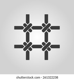 The prison bars icon. Grid symbol. Flat Vector illustration