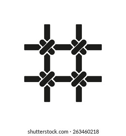 The prison bars icon. Grid symbol. Flat Vector illustration