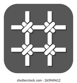 The prison bars icon. Grid symbol. Flat Vector illustration. Button