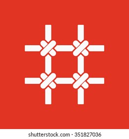 The prison bars icon. Grid symbol. Flat Vector illustration