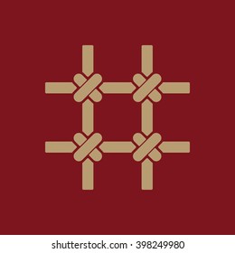 The prison bars icon. Grid symbol. Flat Vector illustration