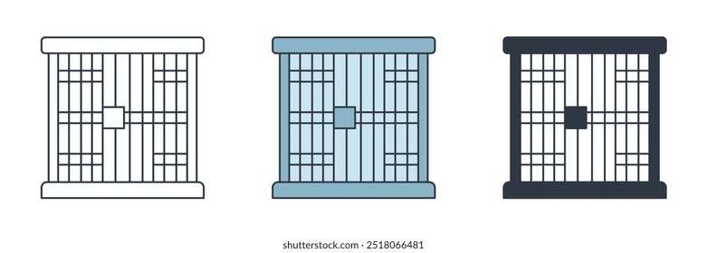 Prison Bars icon symbol vector illustration isolated on white background