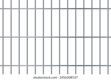 Prison bars isolated on transparent. Vector illustration. Way out to freedom concept