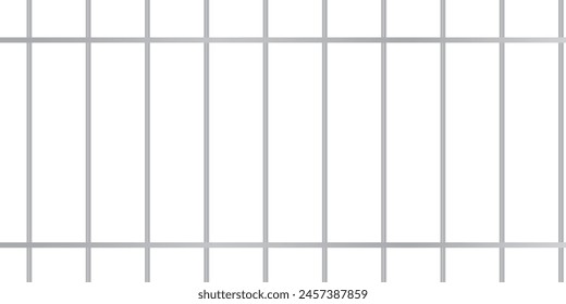 Prison bars isolated on transparent. Vector illustration. Way out to freedom concept
