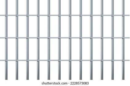 Barrios de prisión aislados en blanco. Ilustración de barras de vectores en prisión. concepto de libertad.