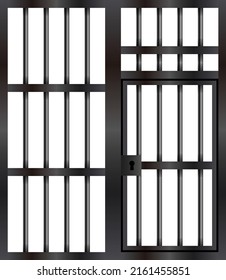 Prison bars isolated vector illustration.