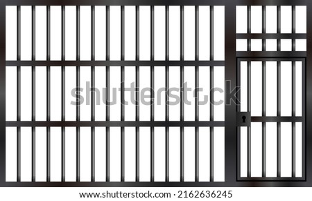 Prison bars isolated vector illustration.