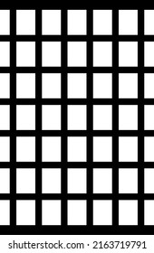 Barras de prisión aisladas de silueta vectorial.
