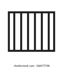 Prison, bars, jail icon vector image.Can also be used for building and landmarks . Suitable for mobile apps, web apps and print media.