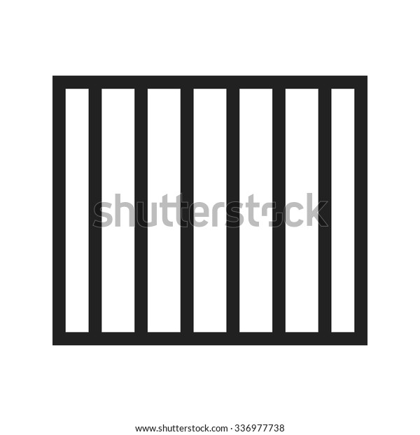 Prison Bars Jail Icon Vector Image Stock Vector (Royalty Free) 336977738