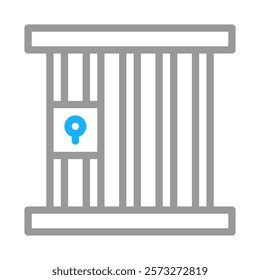 Prison bars with a keyhole. Concept of justice, punishment, and imprisonment.