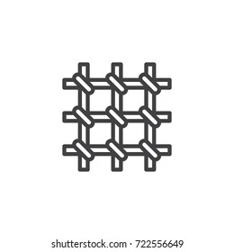 Prison bars line icon, outline vector sign, linear style pictogram isolated on white. Symbol, logo illustration. Editable stroke