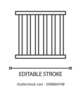 Prison bars linear icon. Animal cage. Thin line illustration. Jail. Contour symbol. Vector isolated outline drawing. Editable stroke
