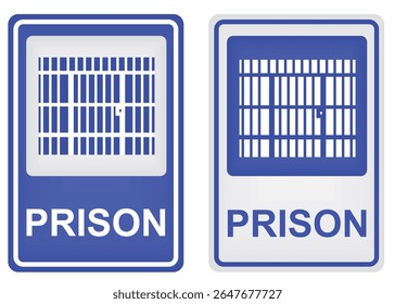 Sinal de barras de prisão. ilustração vetorial