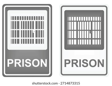 Firma de las barras de la prisión. Ilustración vectorial