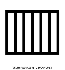 Prison bars silhouette icon. Vector.