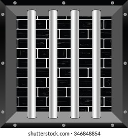prison bars steel vector illustration