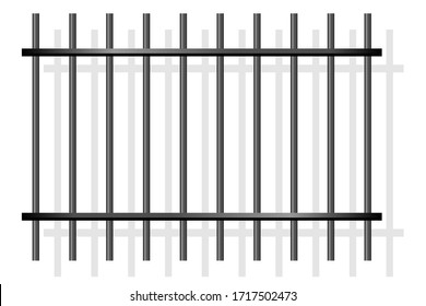 Prison Bars. Vector Illustration. Jail.