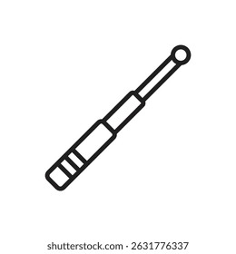 Prison Baton Outline Icon Vector Illustration