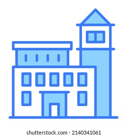 prison building vector illustration isolated on white background. Architecture business concept.