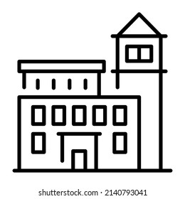 prison building vector illustration isolated on white background. Architecture business concept.