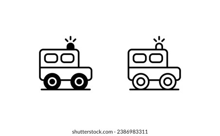 Gefängnisbussymbol-Design auf weißem Hintergrund - Stockillustration