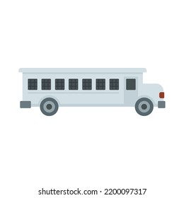 Prison bus icon. Flat illustration of prison bus vector icon isolated on white background