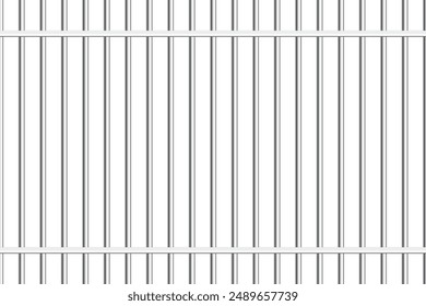 Prison cage vector background. Realistic vertical metal jail bar, iron mesh, closed steel gaol lattice from pipes for arrest and punishment of criminals in jailhouse seamless pattern.