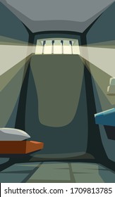 prison cell with sun light
