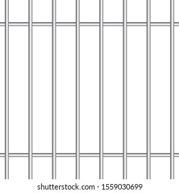 Prison cell vector illustration. Dark interior of prison cell