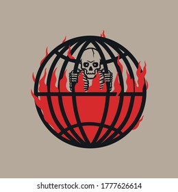 prison of demons vector illustration