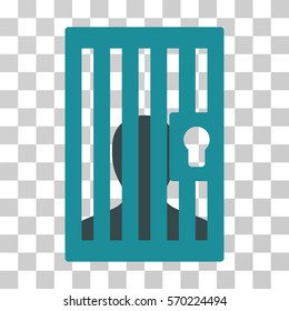 Prison Door icon. Vector illustration style is flat iconic bicolor symbol, soft blue colors, transparent background. Designed for web and software interfaces.