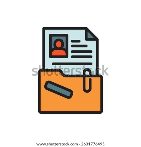 Prison Dossier Icon Vector Illustration