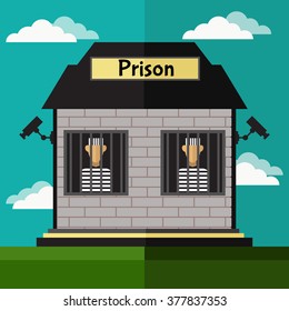 Prison flat illustration