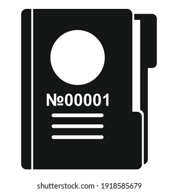 Icono de carpeta de prisión. Ilustración simple del icono del vector de carpetas de prisión para el diseño web aislado en fondo blanco