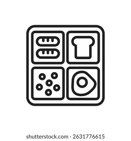 Prison Food Outline Icon Vector Illustration