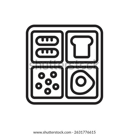Prison Food Outline Icon Vector Illustration