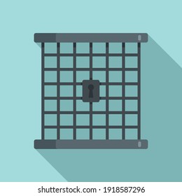 Gefängnisgate-Symbol. Flache Illustration von Gefängnisgate, Vektorsymbol für Webdesign